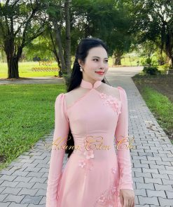 Áo dài thiết kế Duyên Ngọc T402 Hoàng Cẩm Chi