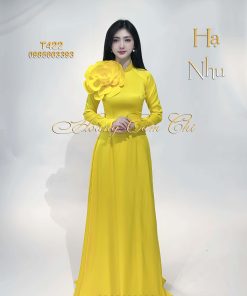 Áo dài thiết kế Hạ Nhu mã T422 Hoàng Cẩm Chi
