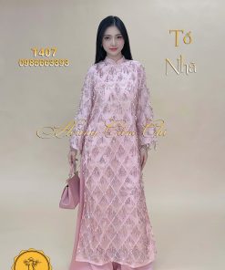 Áo dài cách tân Tố Nhã mã T407 Hoàng Cẩm Chi