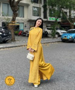 Áo dài cách tân mã T417 Hoàng Cẩm Chi