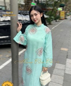 Áo dài cách tân mã T419 Hoàng Cẩm Chi