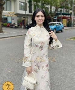 Áo dài cách tân mã T420 Hoàng Cẩm Chi