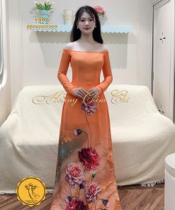 Áo dài thiết kế mã T425 Hoàng Cẩm Chi