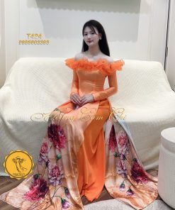 Áo dài thiết kế mã T424 Hoàng Cẩm Chi