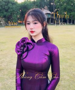 Áo dài thiết kế Thanh Hoa  mã T436 Hoàng Cẩm Chi
