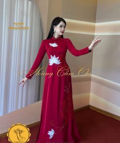 Áo dài thiết kế Đầm Sen mã T458 Hoàng Cẩm Chi