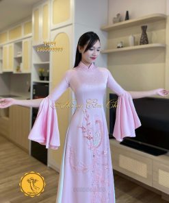 Áo dài thiết kế Tố Điệp mã T451 Hoàng Cẩm Chi