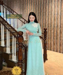 Áo dài thiết kế Diệu Huyền mã T493 Hoàng Cẩm Chi