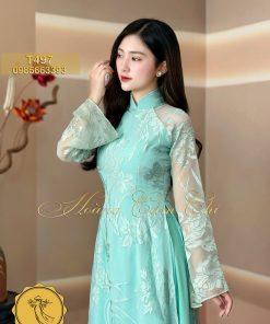 Áo dài thiết kế Thanh Hoa Tố Nữ mã T497 Hoàng Cẩm Chi